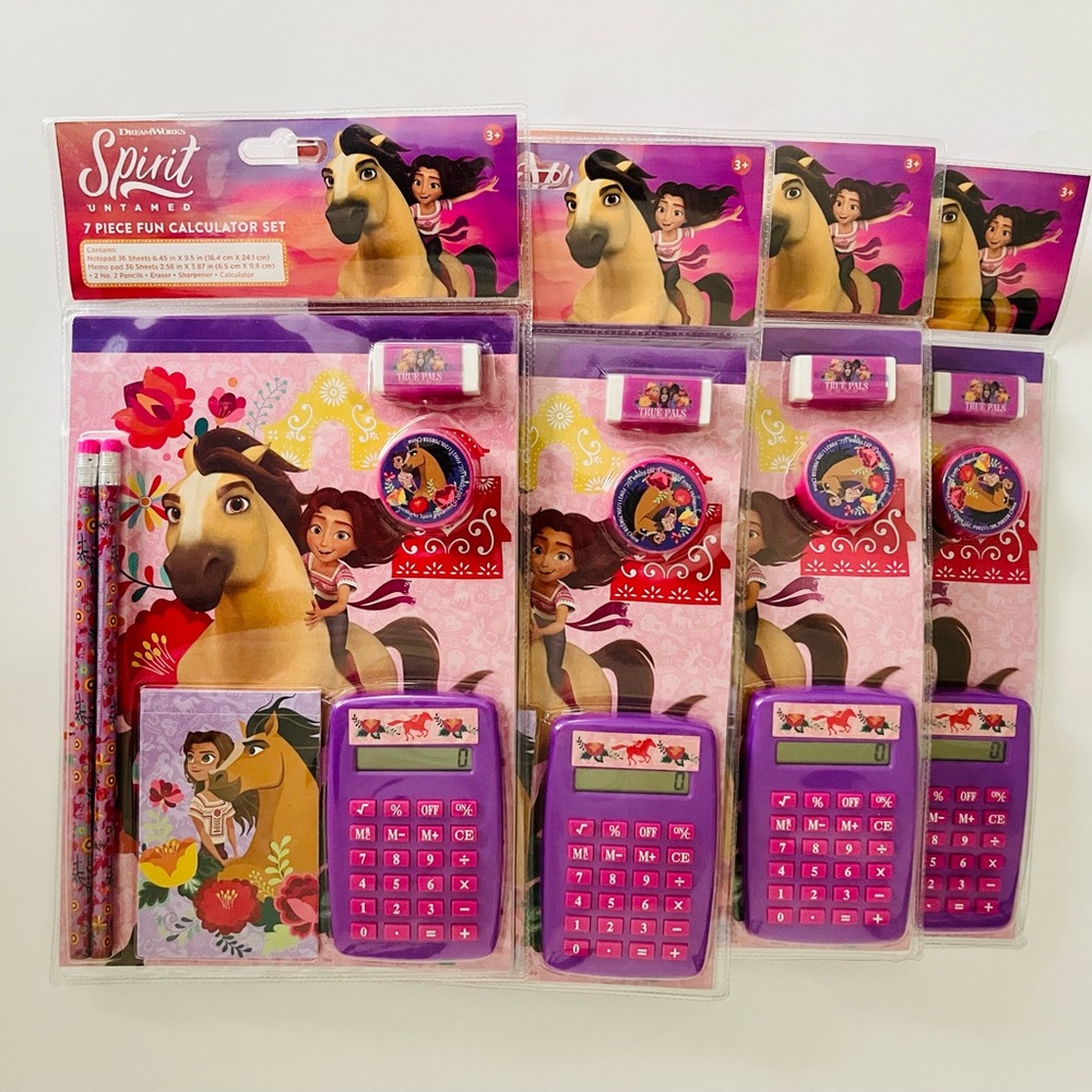 4 Spirit Untamed Kids School Supplies Set -7 Piece Bundle Each Best Xmas Gifts